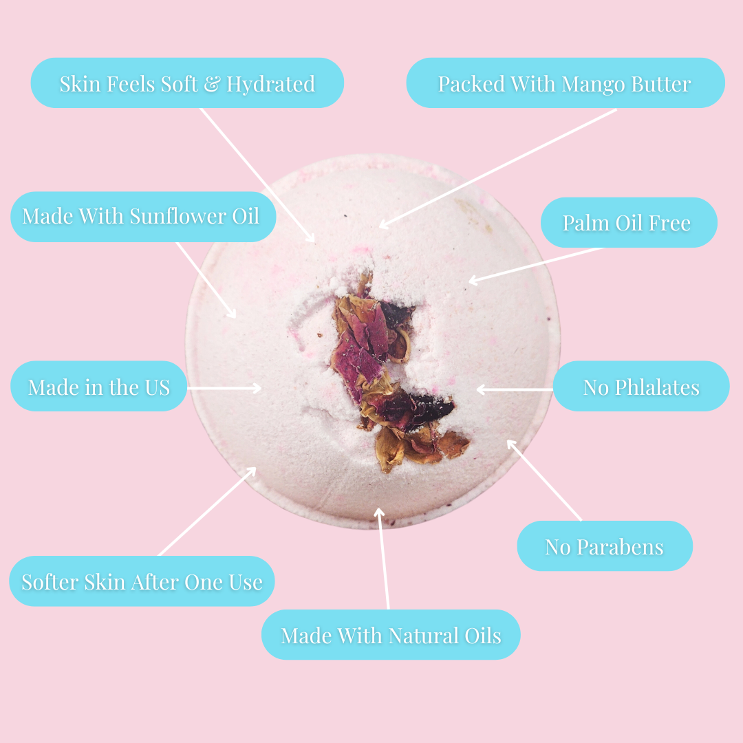 rose bath bomb benefits