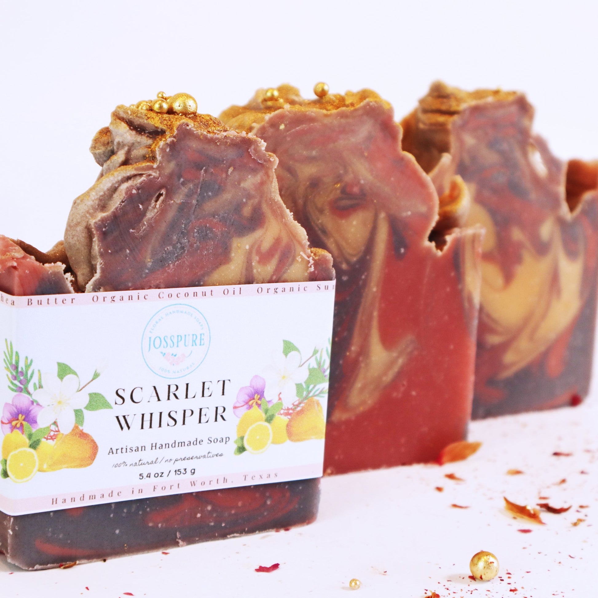 Scarlet Whisper Handmade Soap- Inspired by Baccarat Rouge-simple-JOSSPURE-JOSSPURE- Handcrafted Soap Bar