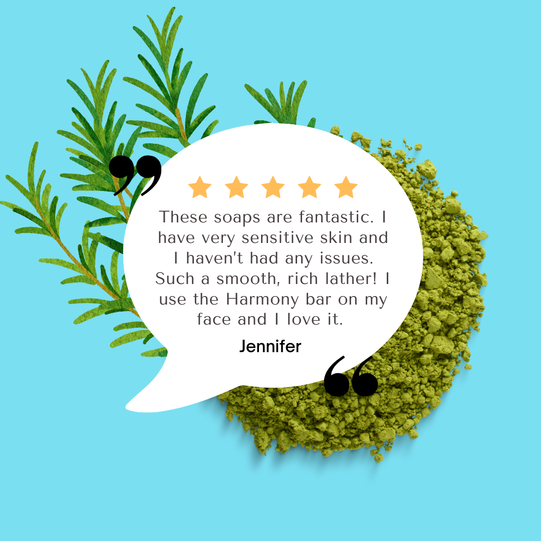 Customer review highlighting JOSSPURE soaps, perfect for soap lovers club subscription box enthusiasts