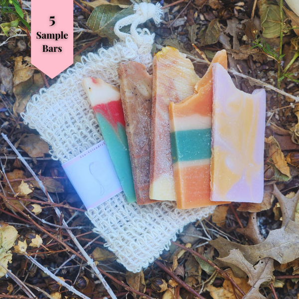 Shea Butter Soap Sampler|5 Sample Bars