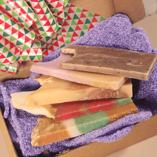 Stocking Stuffer Gift Set- Sample Soaps & Exfoliating Gloves - JOSSPURE