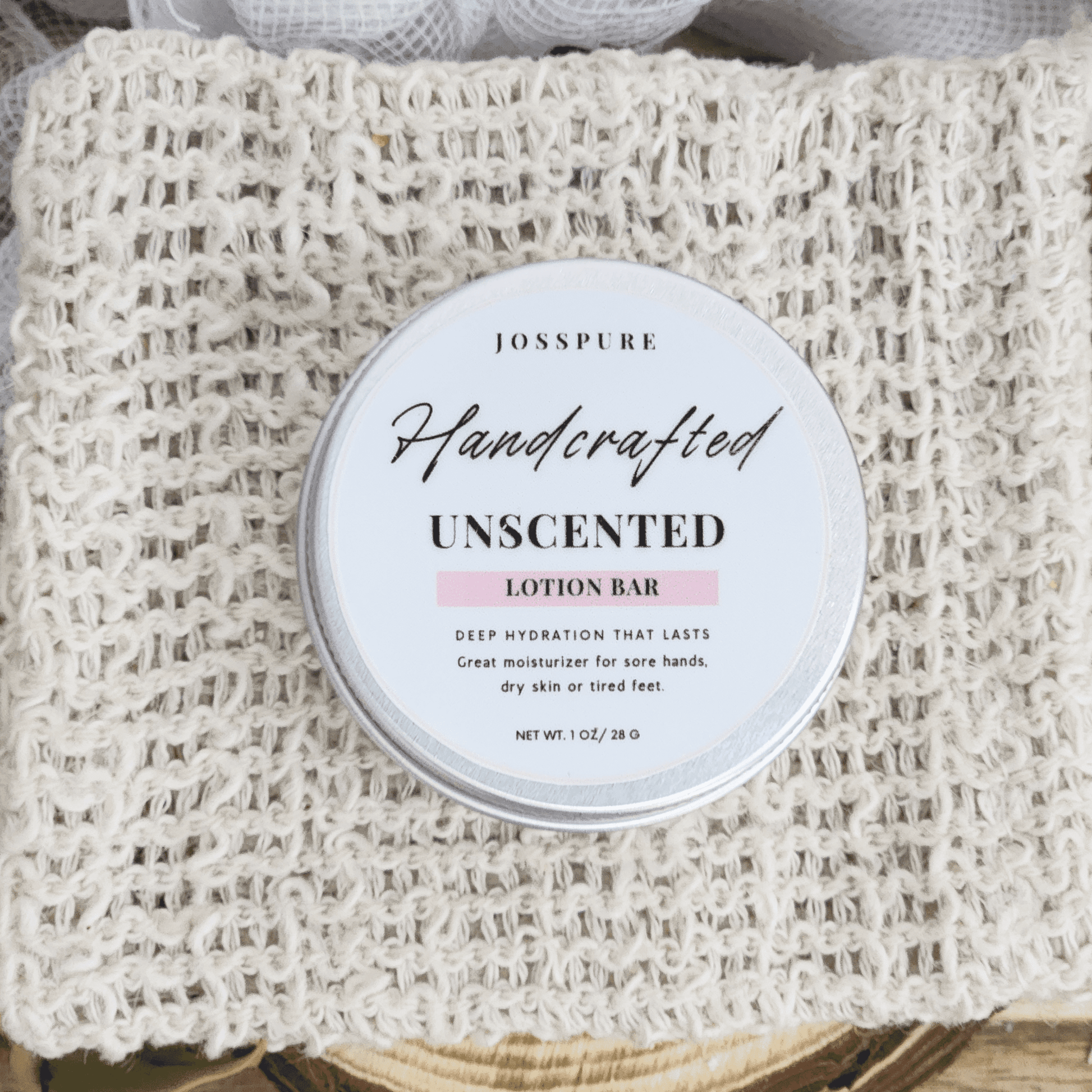 JOSSPURE Unscented Travel Size Mini Lotion Bar handcrafted for deep hydration and moisturizing dry skin