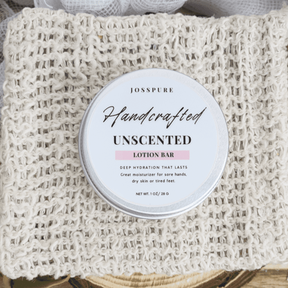 JOSSPURE Unscented Travel Size Mini Lotion Bar handcrafted for deep hydration and moisturizing dry skin
