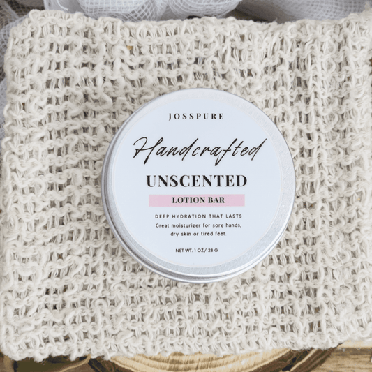 JOSSPURE Unscented Travel Size Mini Lotion Bar handcrafted for deep hydration and moisturizing dry skin