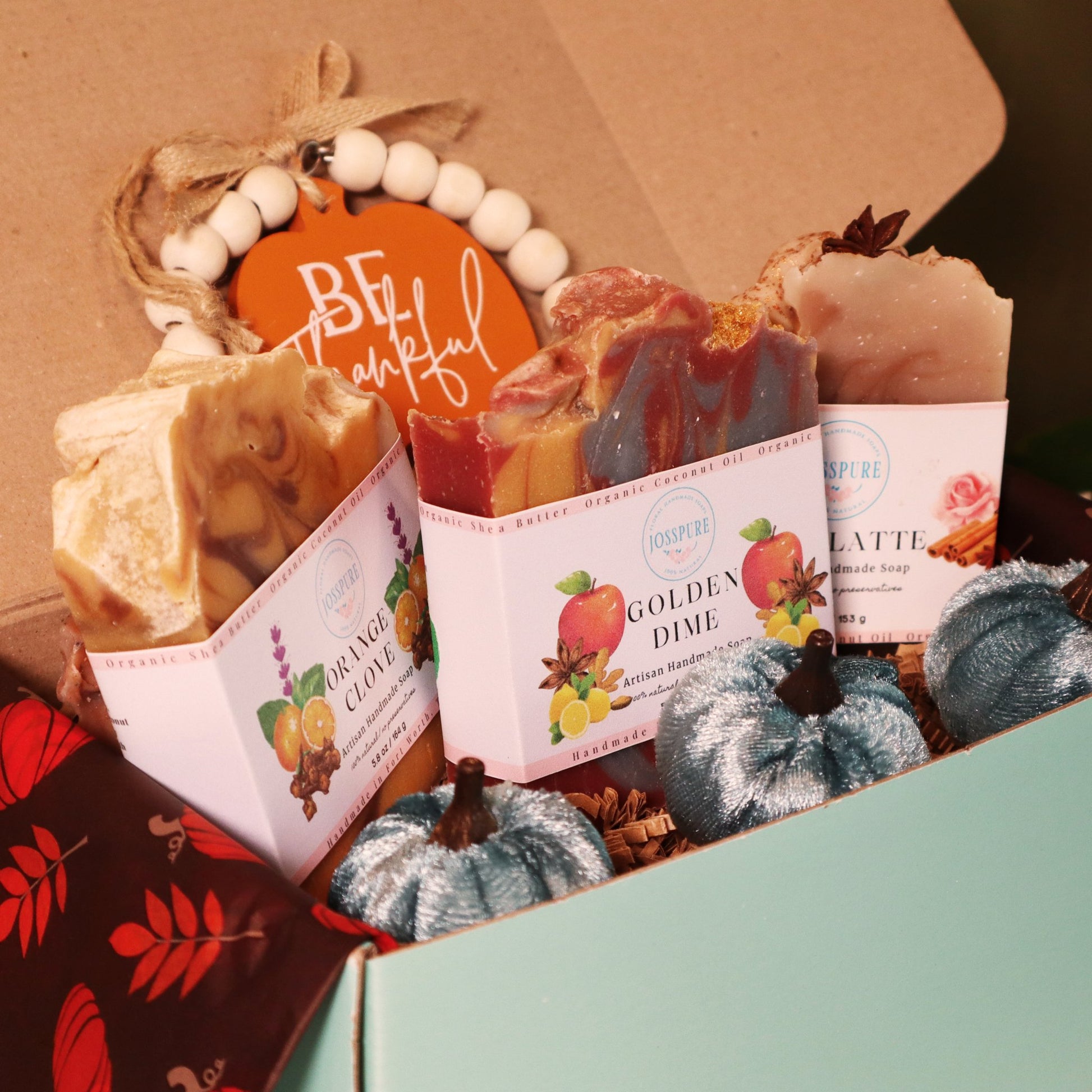 Fall Handcrafted Soaps Gift Box Set- 3 Fall Handcrafted Soaps - JOSSPURE