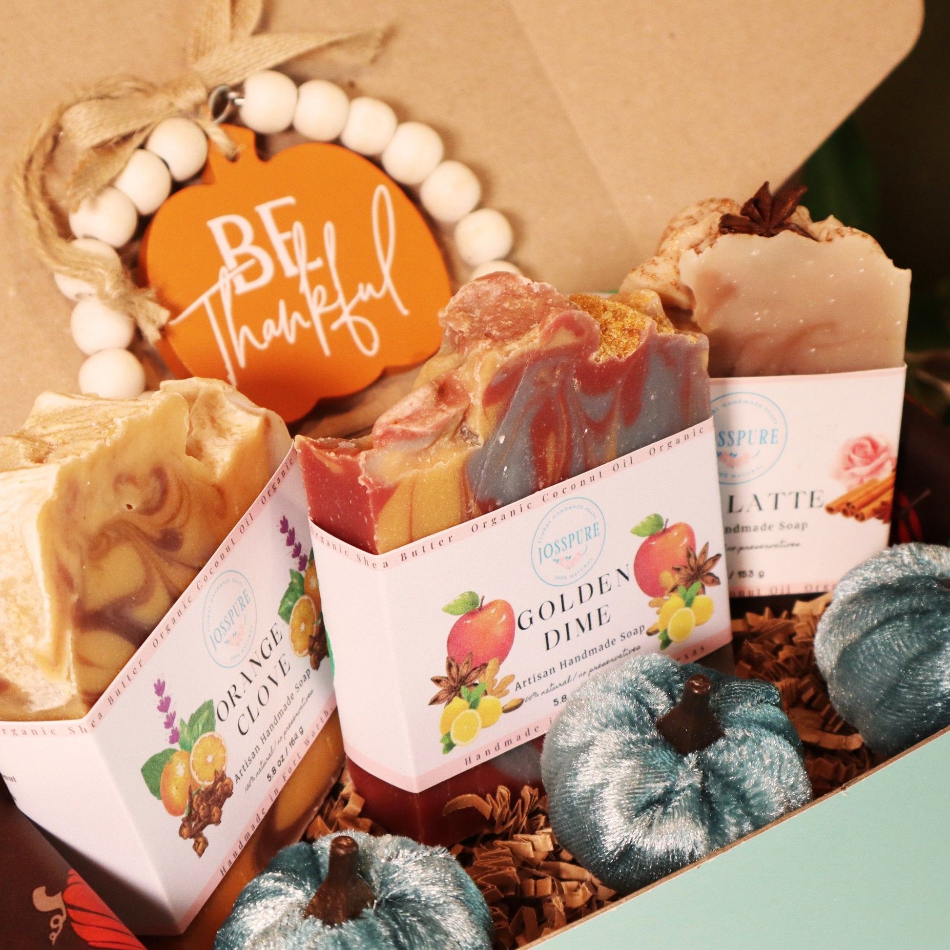 Fall Handcrafted Soaps Gift Box Set- 3 Fall Handcrafted Soaps - JOSSPURE