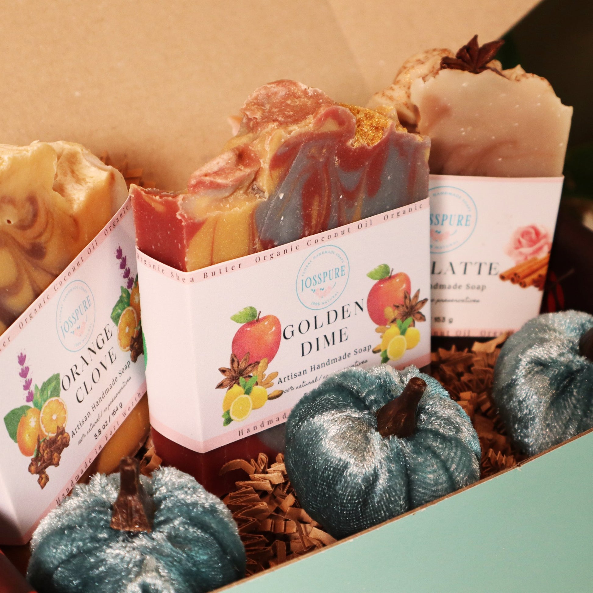 Fall Handcrafted Soaps Gift Box Set- 3 Fall Handcrafted Soaps - JOSSPURE