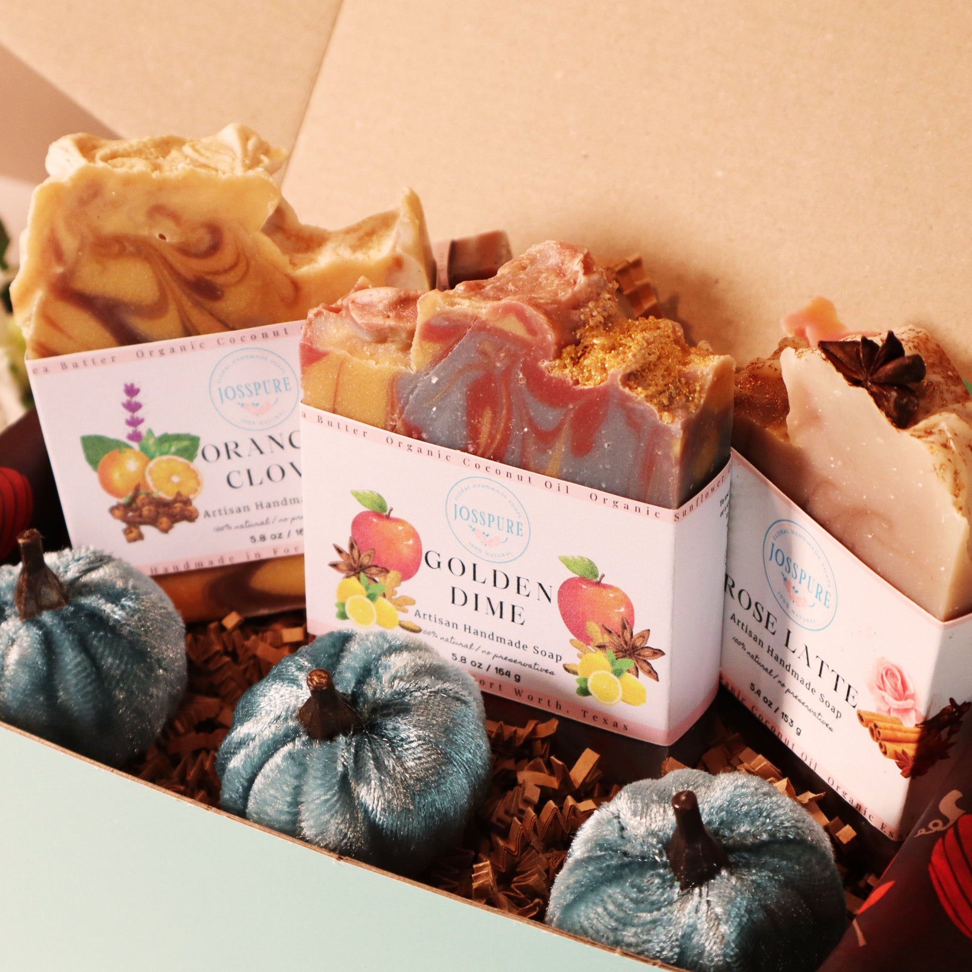 Fall Handcrafted Soaps Gift Box Set- 3 Fall Handcrafted Soaps - JOSSPURE