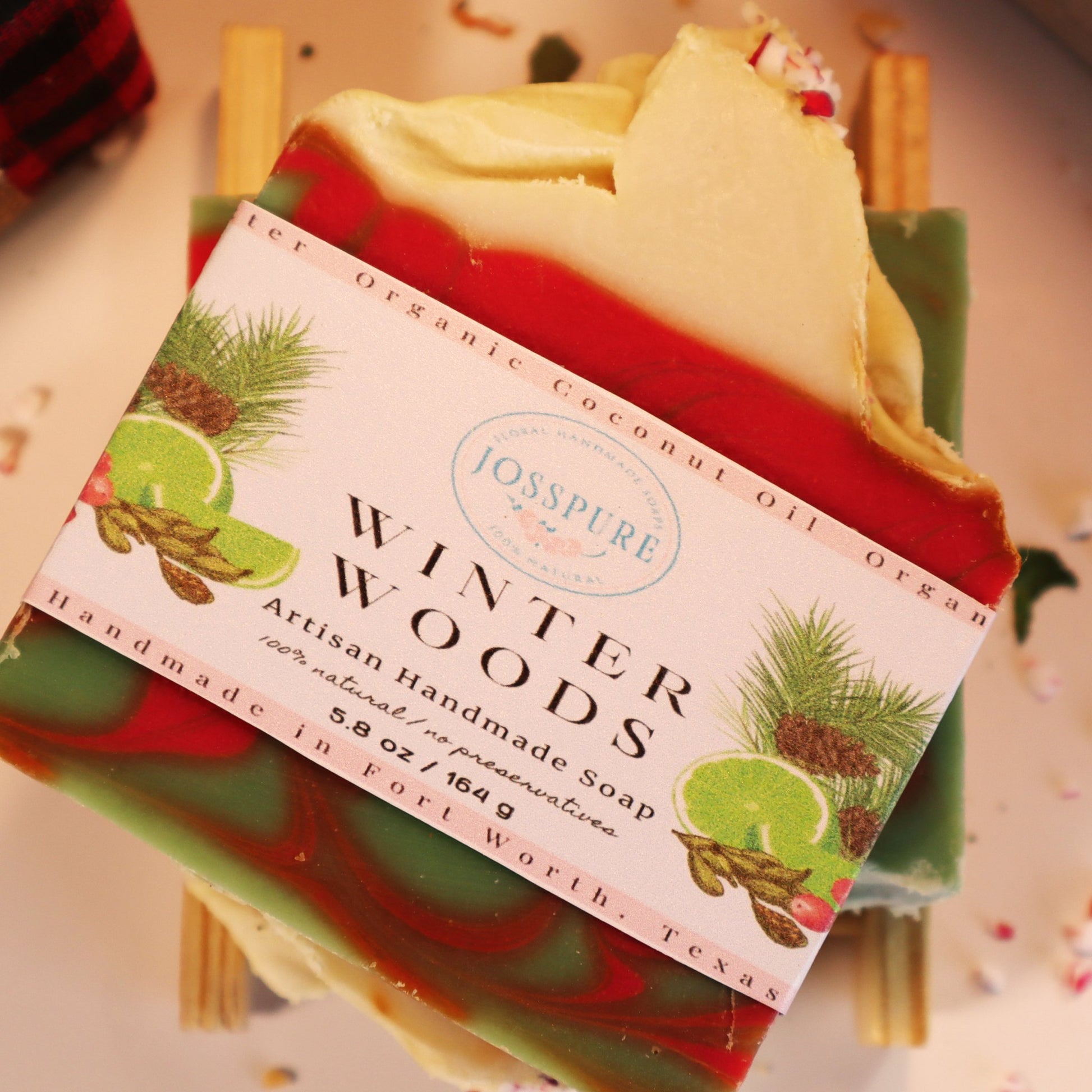 winter woods Christmas tree handcrafted soap